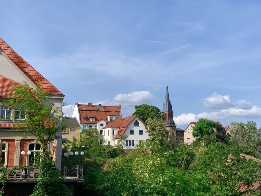 Blick von der Bergschänke in Halle nach Norden