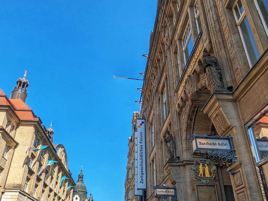 Grimmaische Straße mit Auerbachs Keller in der Leipziger Innenstadt